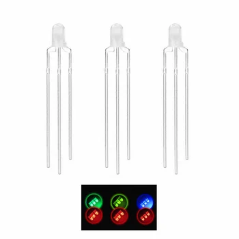 100 3 mm LED Dióda Vörös/Zöld/Kék/Smaragdzöld Fények, Bi-Color Közös Katód/Anód Szórt Izzó Lámpák Fénykibocsátó Diódák