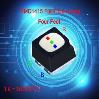 1000 db ,SMD1415/SMD1515 színes LED lámpa négy láb használt LED kijelző karbantartás，Kültéri RGB alkatrészek kijelző