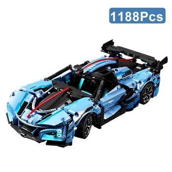 1188Pcs Műszaki Szakértő Híres Racing Sport Autó Modell építőkövei Város Sebesség Jármű Gyermekek Ajándék Szuperautó Tégla MOC Játékok