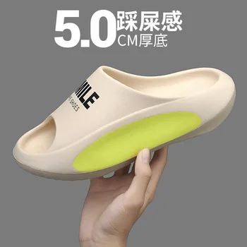 2023 Nyári Női Papucs Divat Férfi Platform Cipők Strand Csúszásmentes EVA Slip-On Alkalmi Cipő, 5cm Vastag Alsó Zapatos Mujer