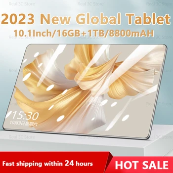 2023 Új Globális verzió 10.1 hüvelykes Tablet Android 12. 0 16 GB RAM, 1 tb-os ROM Hálózati 8800mAH Tabletta Wifi 10 Core tablet
