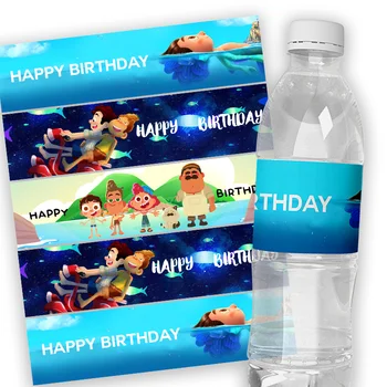 24pcs Személyre szabott Egyéni Disney Luca Víz Üveg Címkék Víz, Üveg, Papír Gyerek Baba Zuhany Szülinapi Party Dekoráció Kínálat