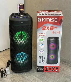 3000W Magas Csúcs Teljesítmény Családi Buli, Karaoke Hang Nehéz Basszus Kültéri Hordozható, Vezeték nélküli, Bluetooth-Hangszórók Mic LED hideg Fény
