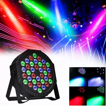 36 RGBW LED-es DMX-512 DJ Disco Színpadon Lapos Par Világítás Hatása Fél Ünnep a Karácsony, Bár, Klub, Esküvő, Születésnapi Show-Világítás
