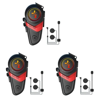 3X LX3 Sisak Bluetooth Headset 1200MAH Motorkerékpár BT5.0 Vezeték Nélküli Kihangosított Hívás Sztereó Anti-Zavaró Fülhallgató-Egy