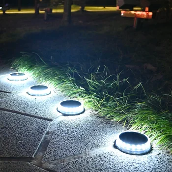 4 DB Szuper Fényes LED Solar Út Fény Szabadtéri Automatikus Kerti világítás, Vízálló Földre Lámpa Kerti Dekoráció Egy