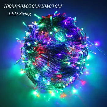 5M-10M 20M 30M 50M 100M Új LED Tündér String Fény Kültéri Vízálló AC220V String Garland A Karácsony Karácsonyi Party, Esküvő