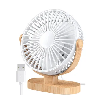 6.5 Inch USB Asztal Ventilátor 3 Sebesség Csendes Hordozható Asztali Táblázat Rajongó 360° - Os Kiigazítás Személyes Mini Ventilátor Hivatal Fehér