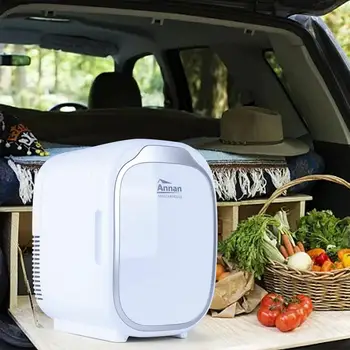 8L Mini Hűtőszekrény Hűtés Felmelegedés Kettős Használata Személyes Utazási Hűtőszekrény Kis Hűtőszekrény Automatikus Kollégiumi Nappali, Hálószoba, Élelmiszer