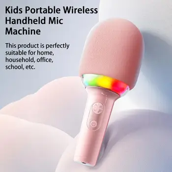 A Bluetooth-kompatibilis, Mikrofon, 1 Állítsa Kényelmes, Alacsony Késleltetésű, Tiszta Hang Gyerekek Hordozható, Vezeték nélküli Kézi Mikrofon a Gép Fél Ellátás