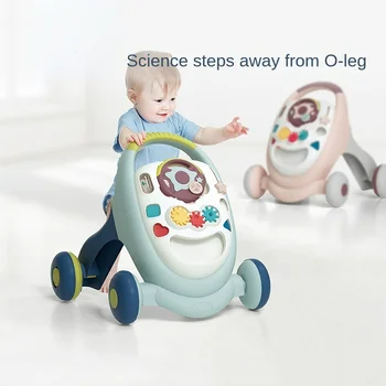 A gyermekek Séta a Troli Multi-funkcionális Korai Oktatás Puzzle Két sebességű Baby Walker Gyerekek Anti-rollover Anti-O-láb Játékok, Autók