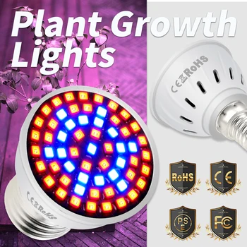 A növekedés Izzó 220V Teljes Spektrumú E27 LED Növény Lámpa E14 Mag GUI0 Növény Növekedési Világítás B22 Fitolampy Virág Lámpa MR16 Nő Sátor