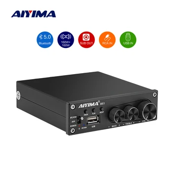 AIYIMA Audio B03 Bluetooth Sztereó Erősítő 2.1 TPA7498E 160W HiFi D Osztályú U-Merevlemez-Mélynyomó AMP Treble Bass Passzív Hangszóró DIY