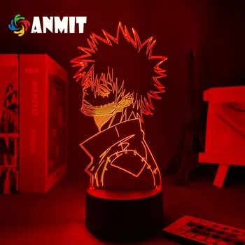 Akril 3d Lámpa Anime A Hős Academia Dabi USB Fény gyerekszoba Anime Dekoráció Éjjeli Lámpa asztali Lámpa