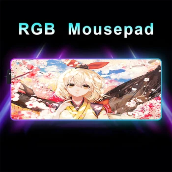 Anime Egér Pad Xxl Cseresznyevirág Lány Asztal Mat Mousepad Rgb Gamer Szekrény Játék Tartozékok Billentyűzet Szőnyeg Pc Szőnyeg Nagy