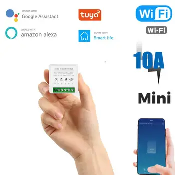 AUBESS 10A Tuya WiFi Mini DIY Smart Switch 2 Módon Irányítani Intelligens Otthon Automatizálás Időzítő Intelligens Élet Alexa, a Google Haza, Alice