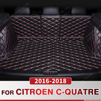 Auto Teljes Lefedettség Csomagtartóban Mat A Citroen C-Quatre 2016-2018 17 Autó Csomagtartó Fedél Pad Rakomány Bélés Belső Védő Kiegészítők