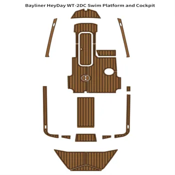 Bayliner Fénykorát WT-2DC Úszni Platform Pilótafülke Hajó EVA Teak Fedélzeti Emelet Pad Mat