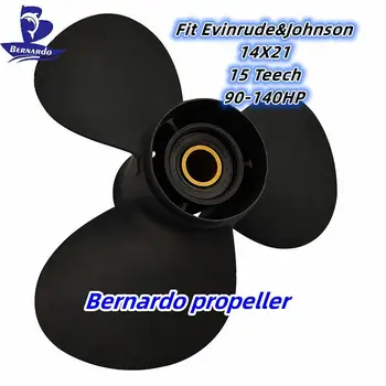 Bernardo Hajó Propeller 14X21 Illik Evinrude&Johnson Külső Motor eae + e. coli 90 115 140 HP meg a 3 Csavart Penge 15 Fogat Spline RH