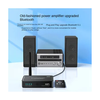 Bluetooth Audio Receiver Adó 5.1 NFC Sztereó 3,5 Mm-es AUX RCA Optikai Vezeték nélküli HiFi Audio Adapter Távirányító