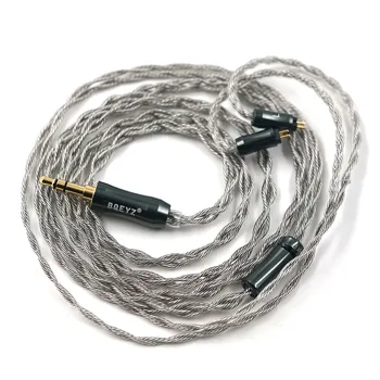 BQEYZ HIFI Fülhallgató Monitor Audio Kábel 4Core Ezüst Réz Vegyes Vezeték 3.5/2.5/4.4 MM-es Csatlakozó 0.78 mm 2pin Csatlakozó