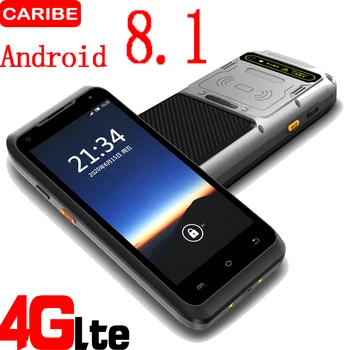 CARIBE Android 8.1 Scannning Készülék RFID Olvasó Leltár Logsitic Szupermarket Pda Vonalkód Szkenner 5.5 Hüvelykes Képernyő