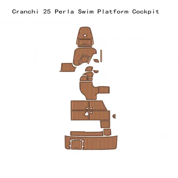 Cranchi 25 Perla Úszni Platform Pilótafülke Hajó EVA Ál Teak Fedélzeti Emelet Pad