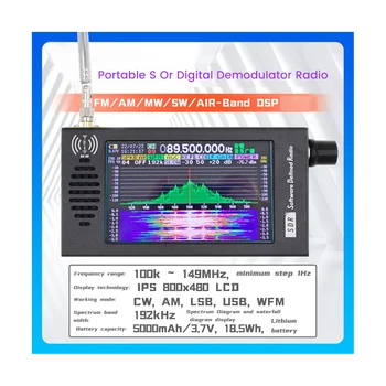 DeepSDR 101 Szoftver Meghatározott Rádió SDR-Rádió, DSP Digitális Demodulálás Rövid Hullám FM MW SSB CW Rádió Vevő