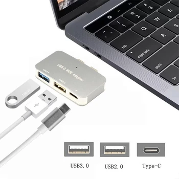 Dual C Típusú Férfi-USB3.0 Női Magas Átviteli Sebesség Elosztó Adapter Laptop