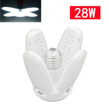 E27 LED Izzó Rajongó Penge Időzítés Lámpa 28W Összecsukható Led Izzó Lampada Haza Mennyezeti Lámpa 110V, 220V, Magas Minőség