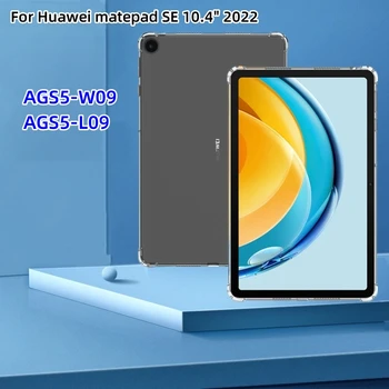 Esetében Matepad SE 10.4 Hüvelyk AGS5-L09 AGS5-W09 Puha Szilikon TPU Fekete Kagyló Huawei MatePad SE 10.4