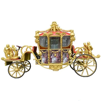 Esküvői Elektromos Lovas Kocsit, Arany Színű Királyi Szobor Lovas Kocsi Eladó