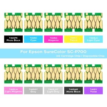Európa Használja T46S Kompatibilis Eldobható Chipek Epson SureColor P700 SC-P700 Nyomtatók