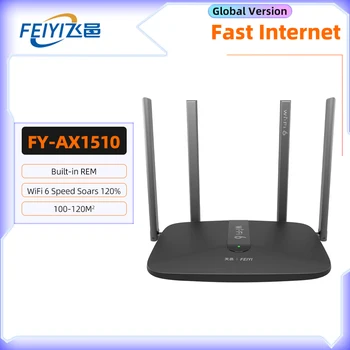 FEIYI kétsávos Wifi, Router, Internet, Wifi 6 1501Mbps 2.4 G&5 ghz-es Vezeték nélküli Átjátszó Erősítő Háló WiFi, 4 Magas Antennával