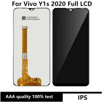 Fekete Új 6.22 hüvelykes Vivo Y1s 2020 Teljes LCD Kijelző érintőképernyő Digitalizáló Panel Szerelvény Keret Csere