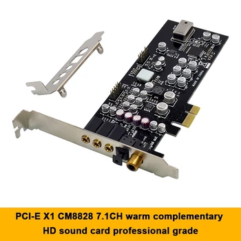 FORRÓ-CM8828 PCI-E X1 7.1 csatornás Hőmérséklet Töltse hangkártya Professzionális HD Audio, Illetve Videó Játék Berendezések Audio Kártya