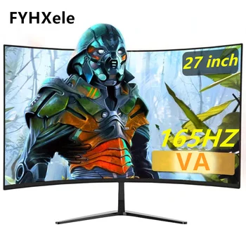 FYHXele 27 hüvelyk 2k 165hz Görbített Képernyő Gamer Monitor 1MS PC LCD Kijelzők Monitor Asztali Megjeleníti a HDMI Támogatja a Szabad-Sync