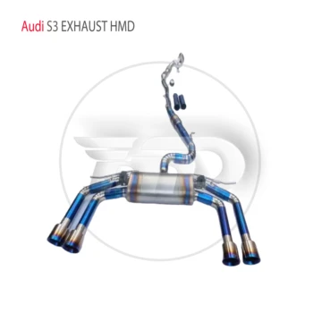 HMD Titán Ötvözet Kipufogó Rendszer Teljesítményét Catback Alkalmas Audi S3 Automatikus Módosítása Elektronikus Szelep Magas Áramlási Downpipe