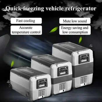 Háztartási autós hűtő fagyasztó hűtő doboz, élelmiszer tárolására hűtőszekrény kompresszor a kültéri hordozható kocsi fagyasztó