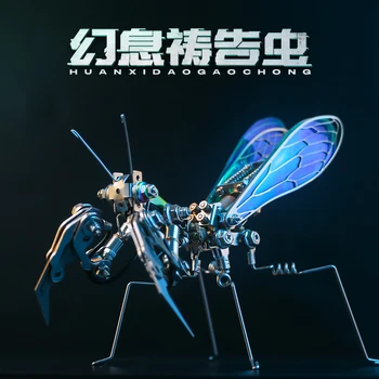 Imádkozó sáska modell fém mechanikus építőkövei összeszerelt játék közgyűlés diy kirakós játék 3d-s precíziós modell fiúk