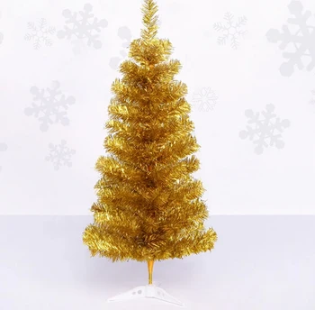Ingyenes Szállítás Esemény Fél Karácsony karácsonyfa 90cm Mini Arany Mesterséges Fenyő karácsonyfa