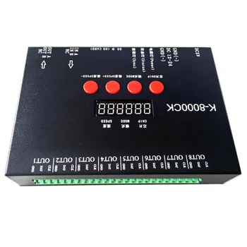 K-8000CK LED pixel, SD kártya-vezérlő (T-8000'upgraded változat) ;off-line;8192 pixel ellenőrzött;SPI jel kimenet
