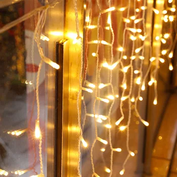 Karácsonyi Party Fények Vízesés, Szabadtéri Dekoráció Bágyadtság 0.4-0.6 m Led Függöny String Fények Ggarden Eresz Dekoráció
