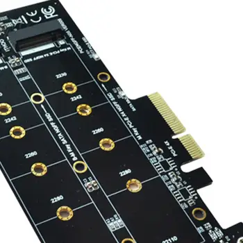 Kettős M. 2 PCIe SSD Adapter Kártya PCI-E 1x-PCI-E 4x Tartozékok Közvetlen Helyettesíti a B Gombot a M Gombot Közgyűlés M. 2 NVMe, hogy PCIe Kártya Adapter