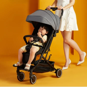 Kényelmes, Hordozható Baby Babakocsi Egy gombot, Összecsukható Babakocsi, Könnyű, Esernyő Autó Ülj, Feküdj Le, babakocsi