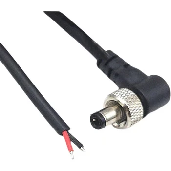 Könyök A Zár DC Kábel Diós Csavart Anti-botlás Monitoring DC5.5*2,5 MM/2.1 mm-es Férfi hálózati Kábel Ellenőrző Kamera LED