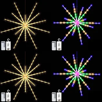 LED Meteor Tűzijáték Világítás Dekoráció Karácsonyi Tűzijáték Távoli Fény lakodalom String Fények, Réz Drót Fény Lógó Lámpa