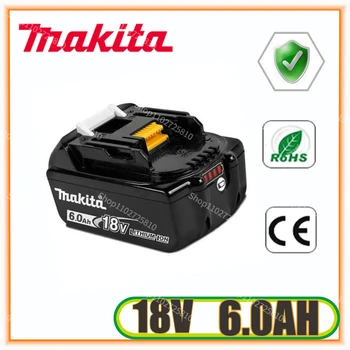 Makita Eredeti 18V 6000MAH 6.0 Á Újratölthető elektromos Szerszám Akkumulátor LED-es Lítium-Ion Csere LXT BL1860B BL1860 BL1850
