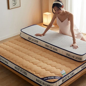 Megvastagodott meleg háztartási matrac matrac összecsukható matrac kollégiumi diák matrac bérleti szoba külön alszik mat