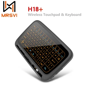 MRSVI H18 Mini Teljes érintőképernyő 2,4 GHz-es vezeték nélküli Touchpad Háttérvilágítás Vezeték nélküli Billentyűzet Okos QWERTY Billentyűzet IPTV